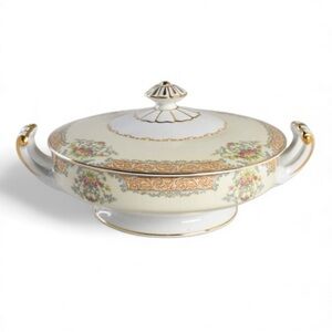 NORITAKE Occupied Japan Round Covered Vegetable Serving Dish